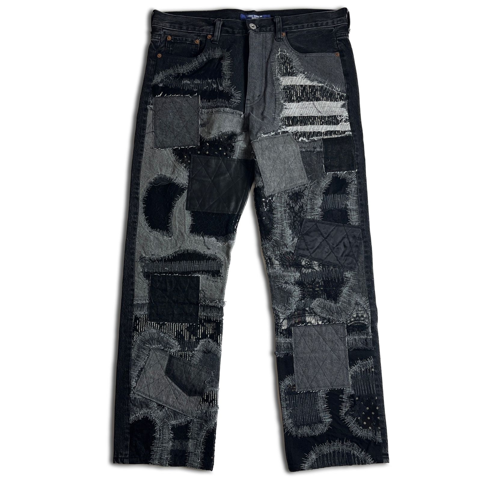 【25ss】JUNYA WATANABE MAN パッチワークデニムパンツ ブラック ジュンヤワタナベマン 2000000025162