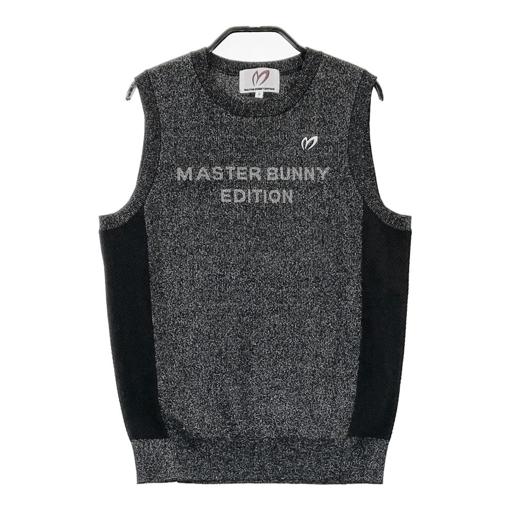 サイズ：0 MASTER BUNNY EDITION マスターバニーエディション 2023年モデル ニットベスト ブラック系 [240101579512] ゴルフウェア レディース ストスト