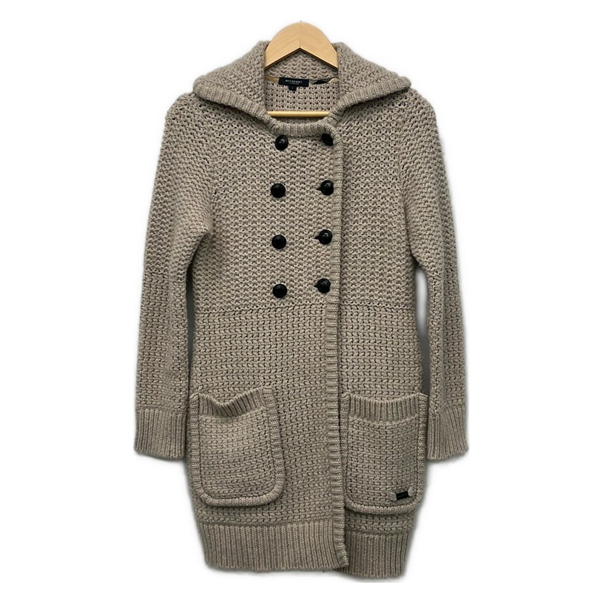 Burberry LONDON(バーバリーロンドン) コート サイズ1 S レディース - グレーベージュ 長袖/ニット/秋/冬