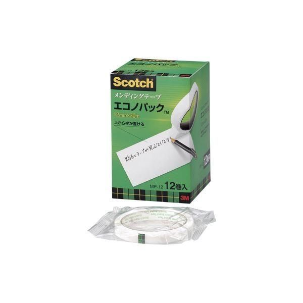 （まとめ） 住友スリーエム スコッチ(R)メンディングテープ エコノパック(TM)製品 （大巻）巻芯径76mm MP-12 12巻入 〔×2セット〕