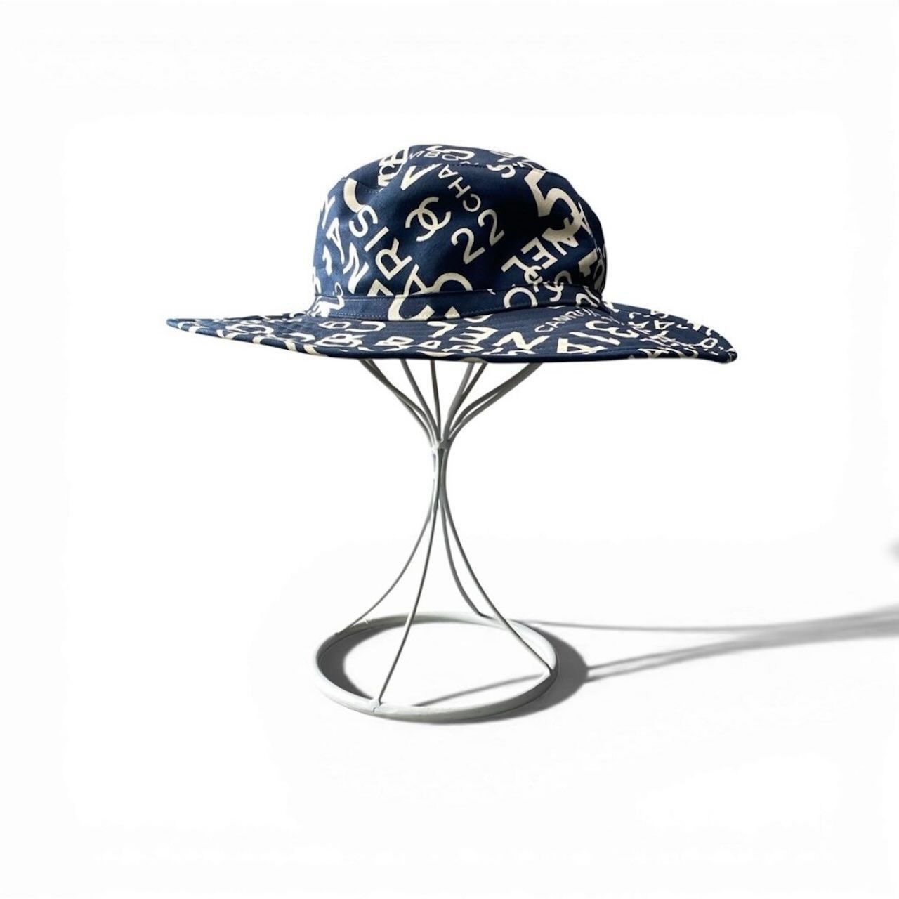 CHANEL シャネル 2002 By Sea Logo Coco Mark Bucket Hat ネイビー