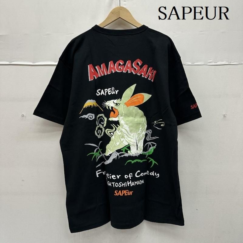 サプール 浜田雅功 ツッコミ吠えウサギ プリント Tシャツ メンズ XL 