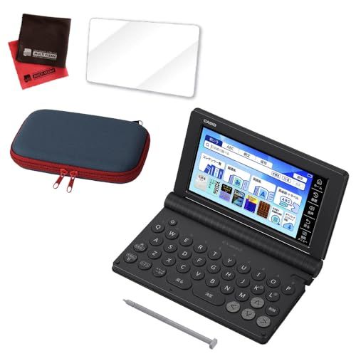 カシオ EX-word 電子辞書 XD-SA4900BK ブラック 高校生英語・国語強化モデル ＆ケース ネイビー＆フィルム＆クロス 4点セット XD-SA4900BKHS-SET(沖縄・離島の方発送不可）) e172b78c