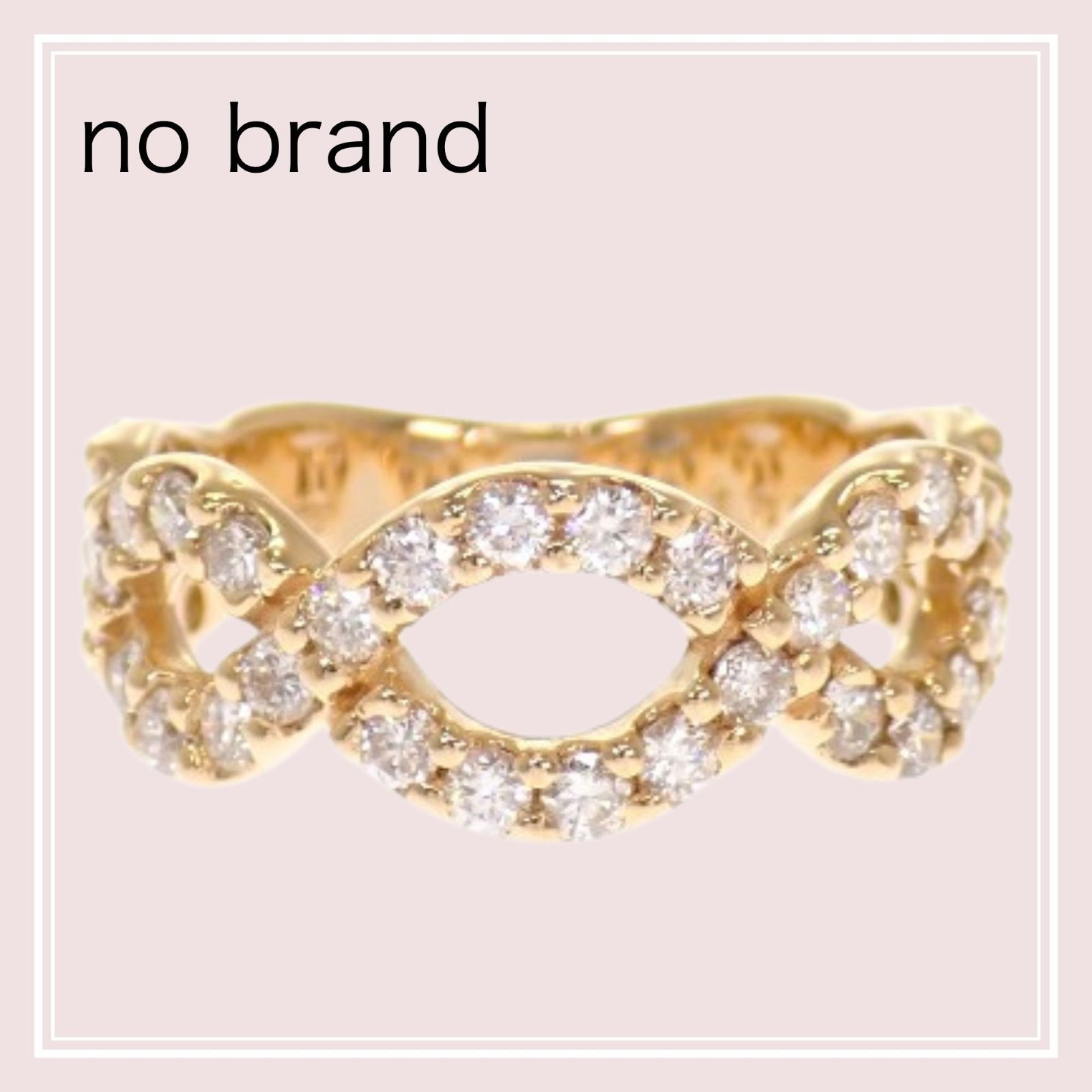 【no brand】ノーブランド no brand デザインジュエリー リング 11.5号 18金 K18 イエローゴールド ダイヤモンド 1.00ct 付属品 サービス箱 レディース 誕生日 記念日 プレゼント フォーマル パーティー 普段