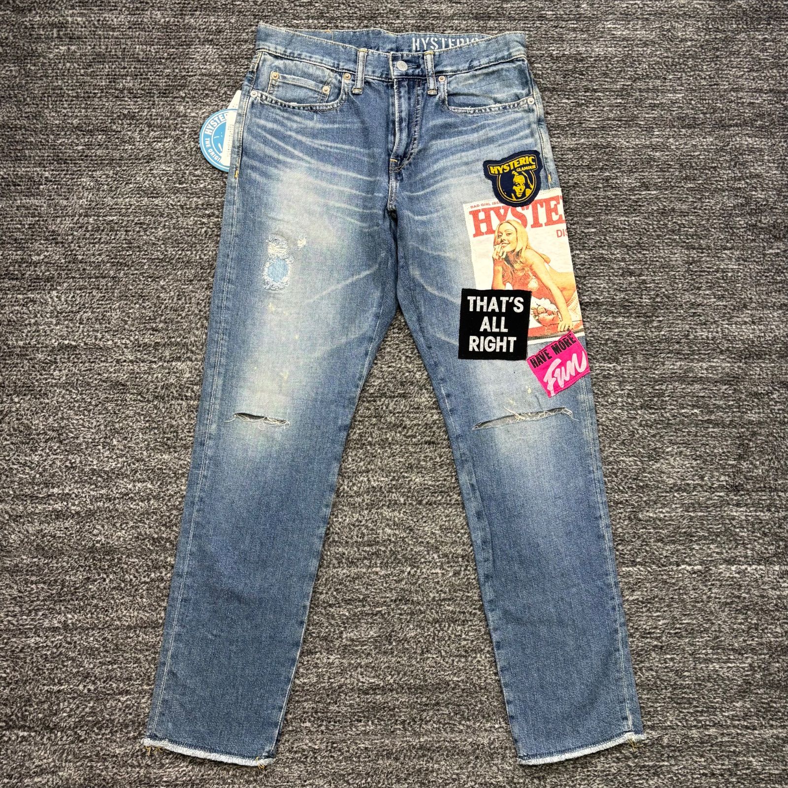 未使用品 HYSTERIC GLAMOUR COVER-GIRL テーパードデニム パンツ 28 ヒステリックグラマー 16,200円