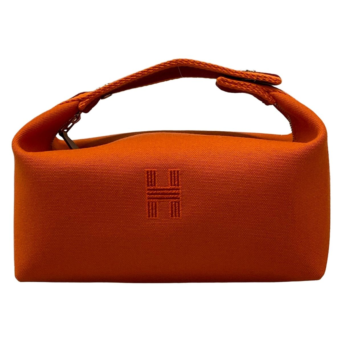 HERMES(エルメス) ハンドバッグ美品 - オレンジ×ボルドー