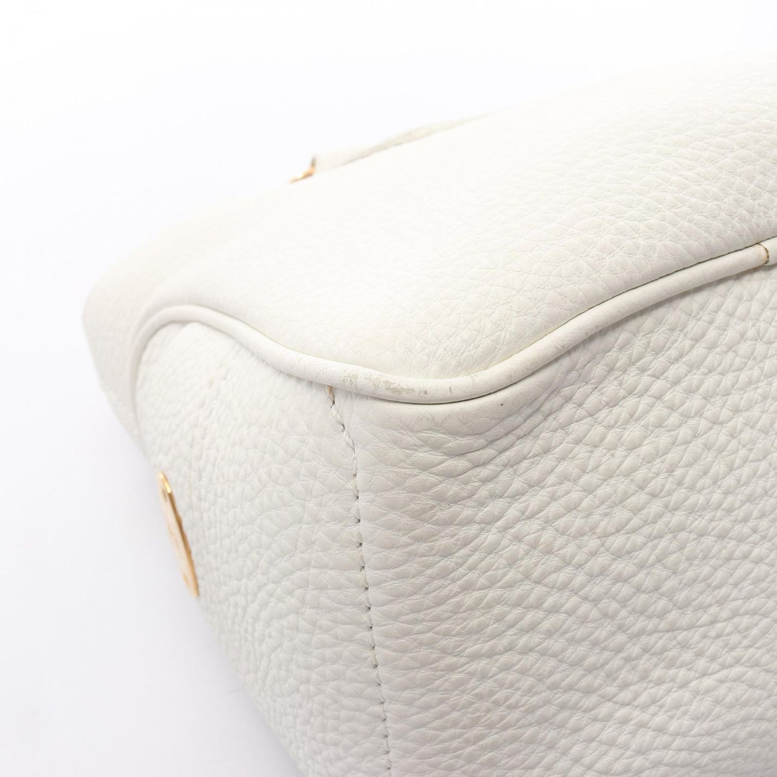 CELINE ホワイトレザー ハンドバッグ ブギーバッグ保存袋付き　お値下げ中 CELINE ホワイトレザー ハンドバッグ ブギーバッグ保存袋付きお値下げ中