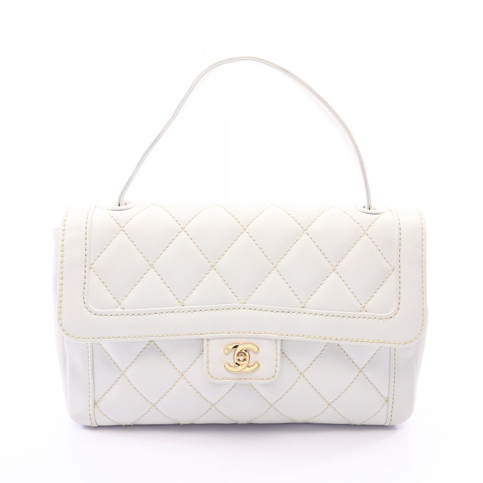 CHANEL シャネル ワイルドステッチ トップハンドル ハンドバッグ