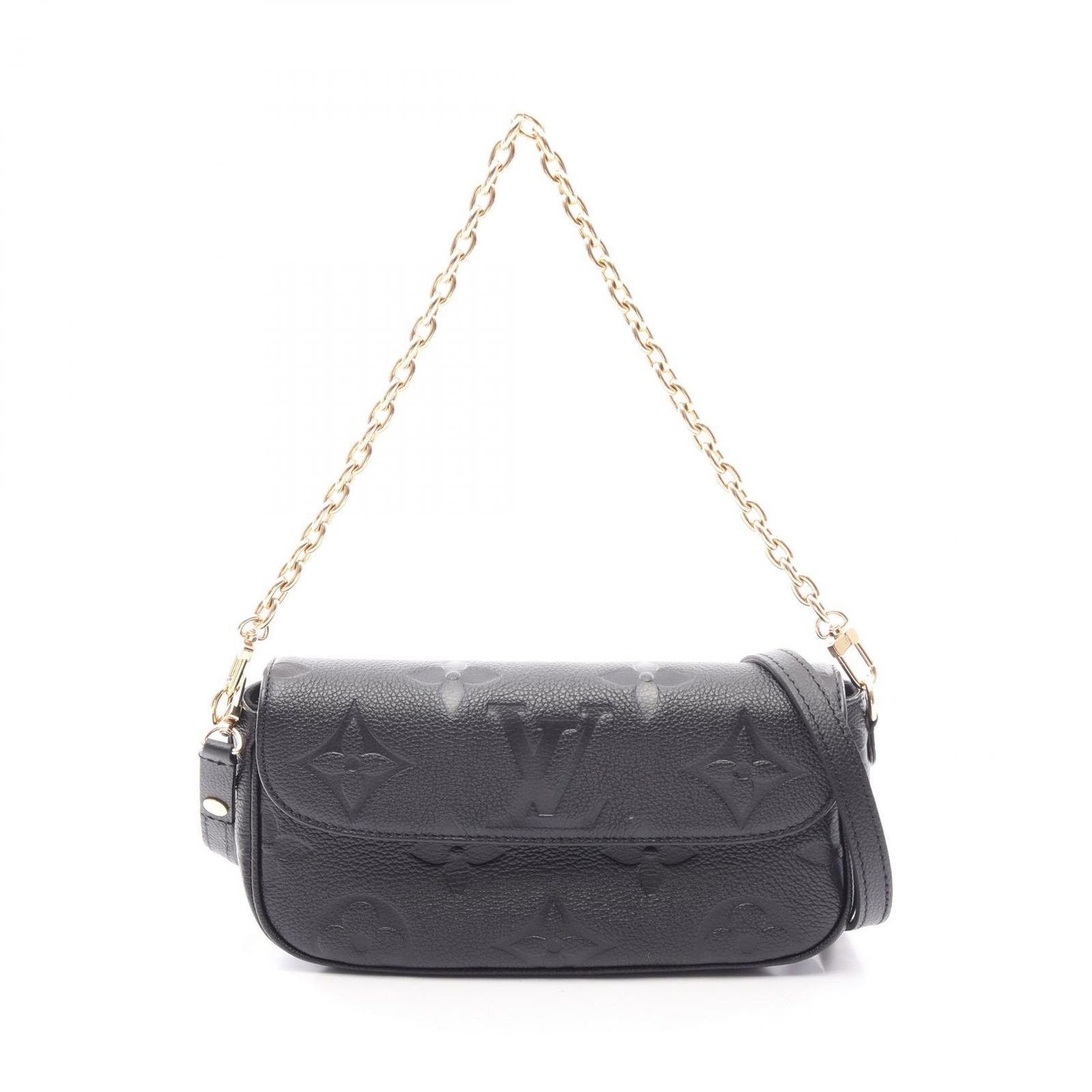 LOUIS VUITTON ルイ・ヴィトン ウォレット オン チェーン アイビー モノグラムアンプラント ノワール 2WAY ハンドバッグ