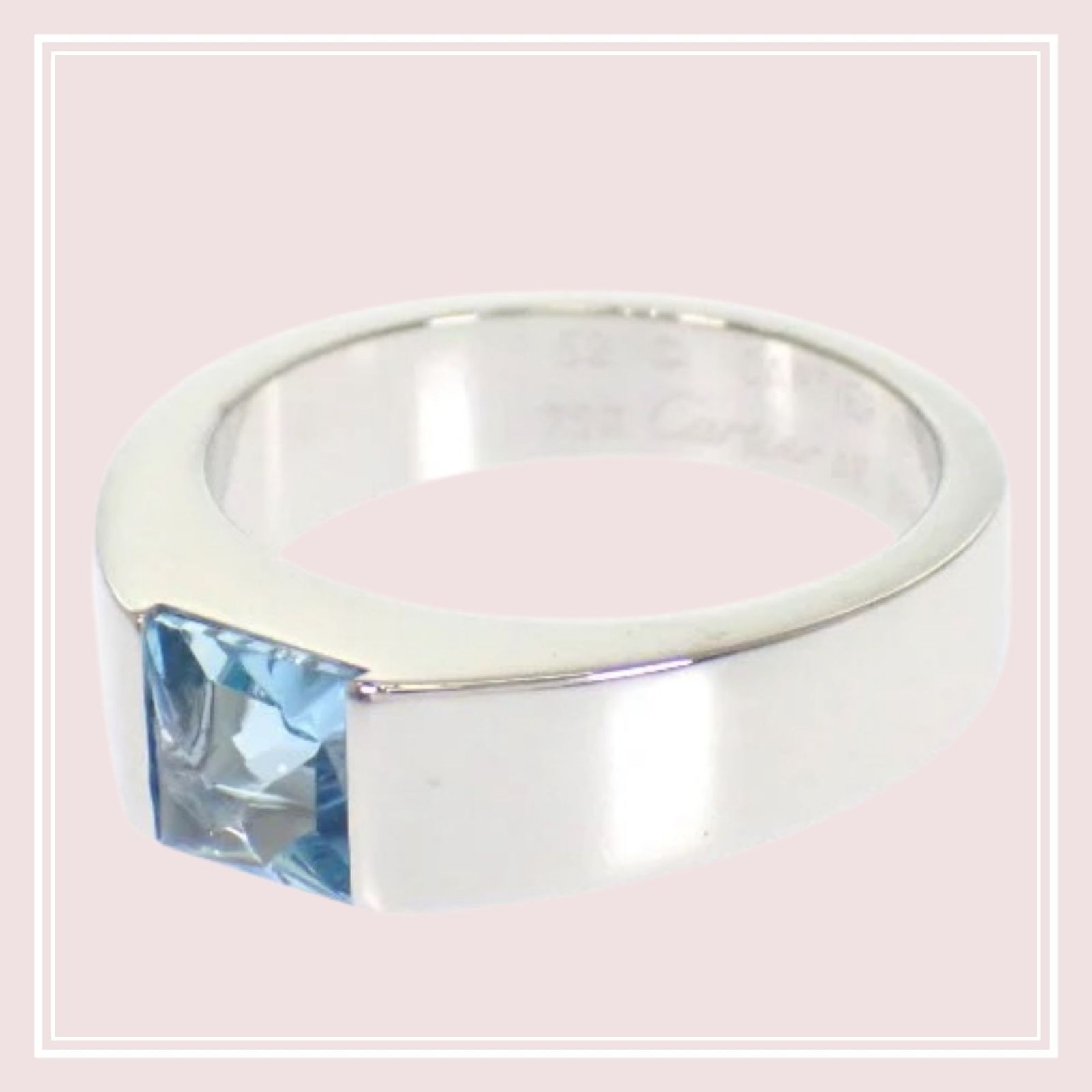 CARTIER】カルティエ CARTIER タンク リング 12号 18金 K18 ホワイト 