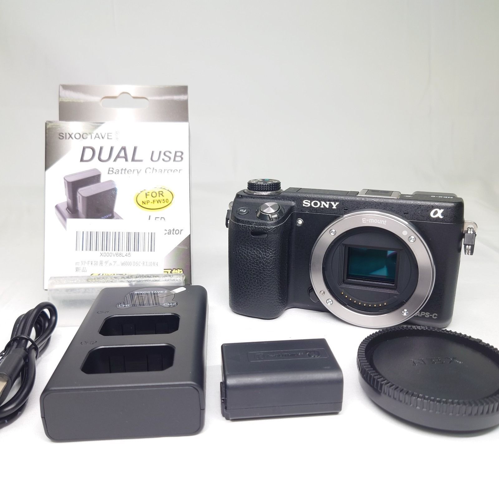 Sony ソニー　Alpha α NEX-6 16.1MP ブラック Camera ボディーのみ シャッター数 1223回