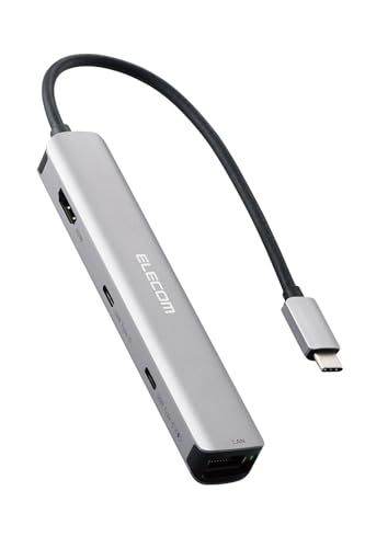 ☆新品☆エレコム USB-Cハブ ドッキングステーション 6in1 スリムタイプ PD 100W対応 4K60Hz対応 HDMI MacBook MacBook Air MacBook Pro iPad対応 ブラック DST-W09 34acef8c