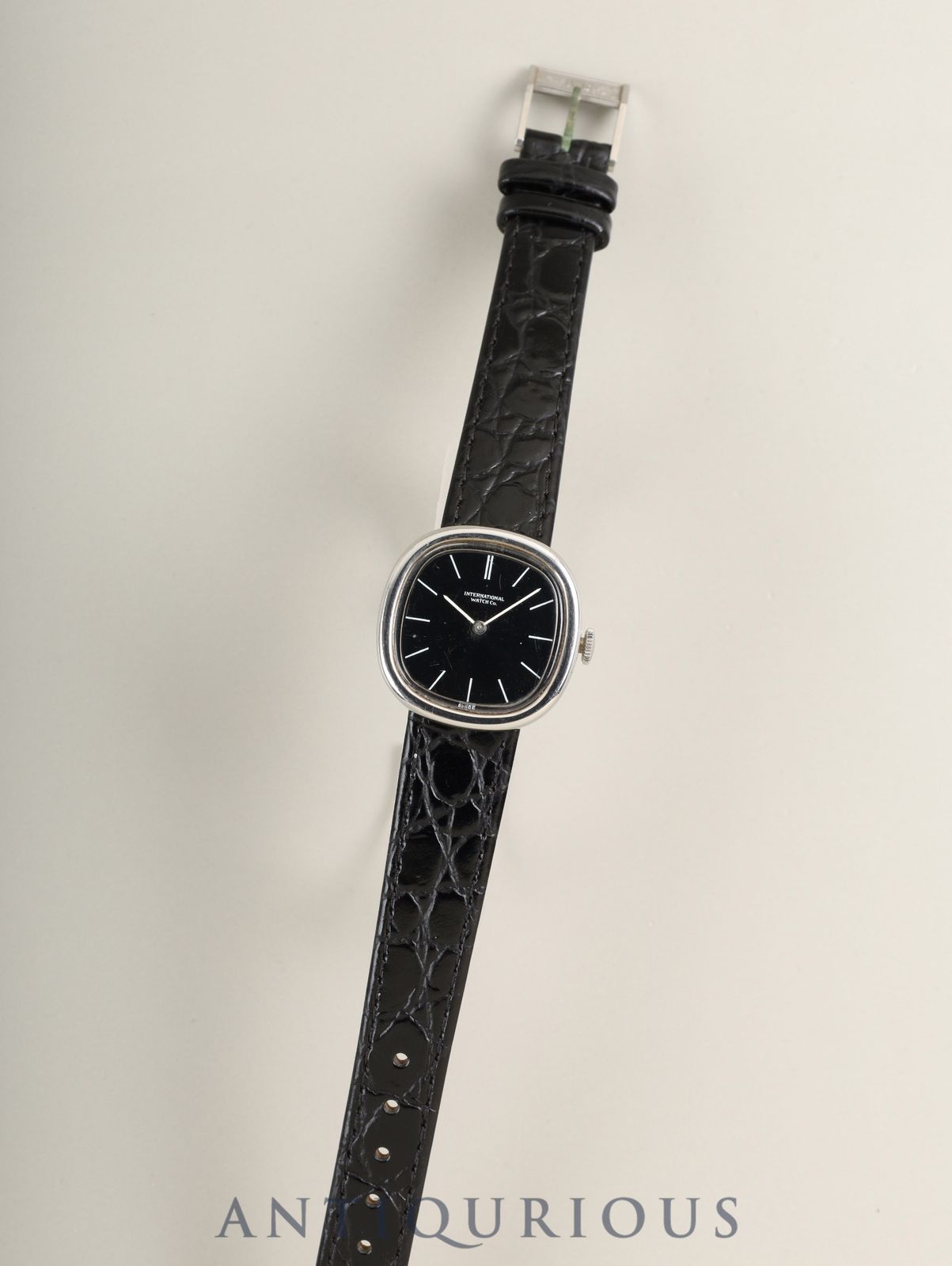 IWC オールドインター 4136 手巻き SS 革 純正ピンバックル（SS