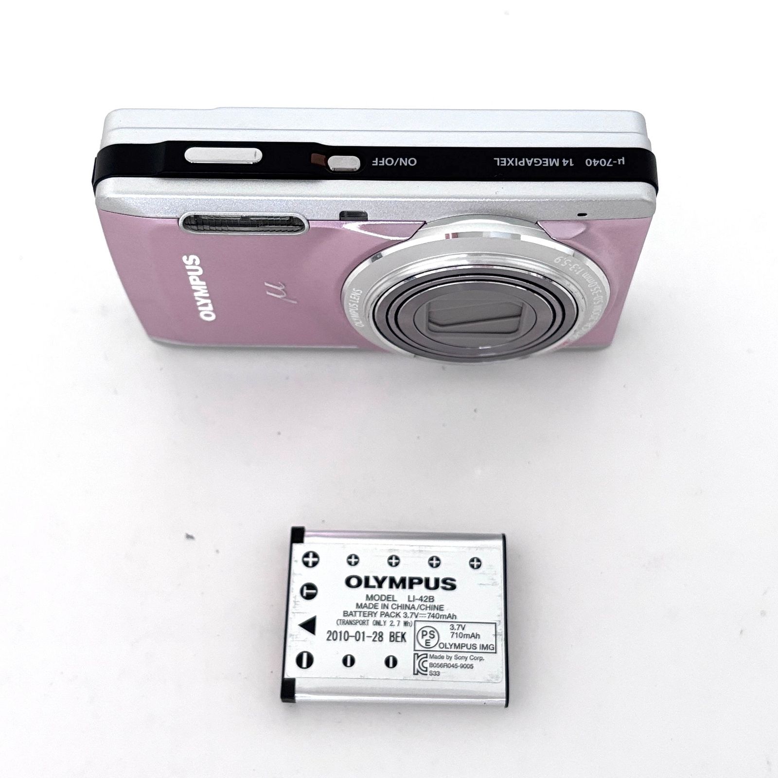 【新品同様品】OLYMPUS μ-7040 ピンク 外箱付 コンデジ 修理前提【オリンパス】OLYMPUS μ-7040 ピンク デジタルカメラ +