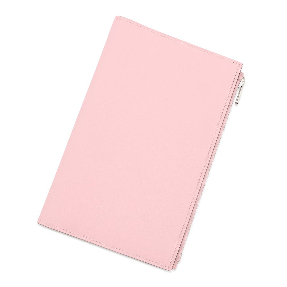 エルメス ノートカバー EAジップ ローズサクラ/シルバー金具 スイフト W刻印 HERMES Eazip