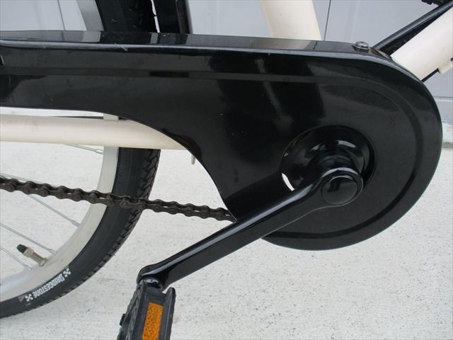 F134☆整備済み☆完成車発送☆中古シティ自転車【26インチ アイボリー 