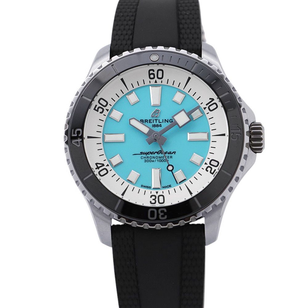 ブライトリング スーパーオーシャン オートマチック 44 A17376211L2S1 BREITLING 腕時計 ターコイズブルー文字盤