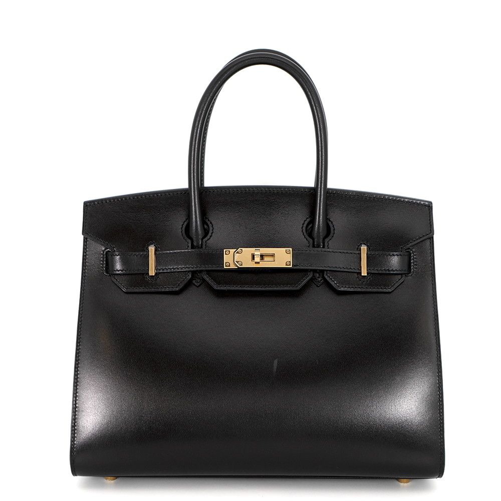 エルメス バーキン30 セリエ ブラック/ゴールド金具 ボックスカーフ U刻印 HERMES Birkin ハンドバッグ 黒
