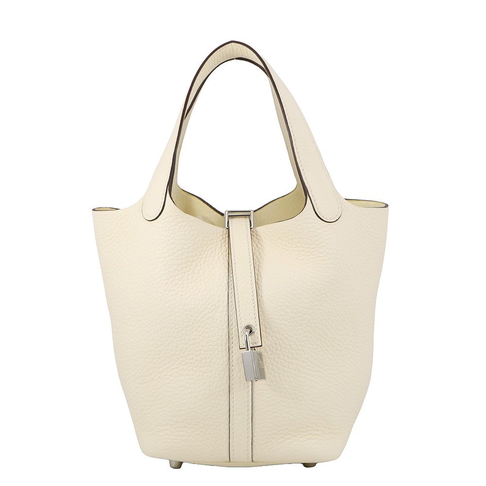 エルメス ハンドバッグ ピコタンロックPM ナタ/シルバー金具 トリヨンクレマンス Z刻印 HERMES トートバッグ