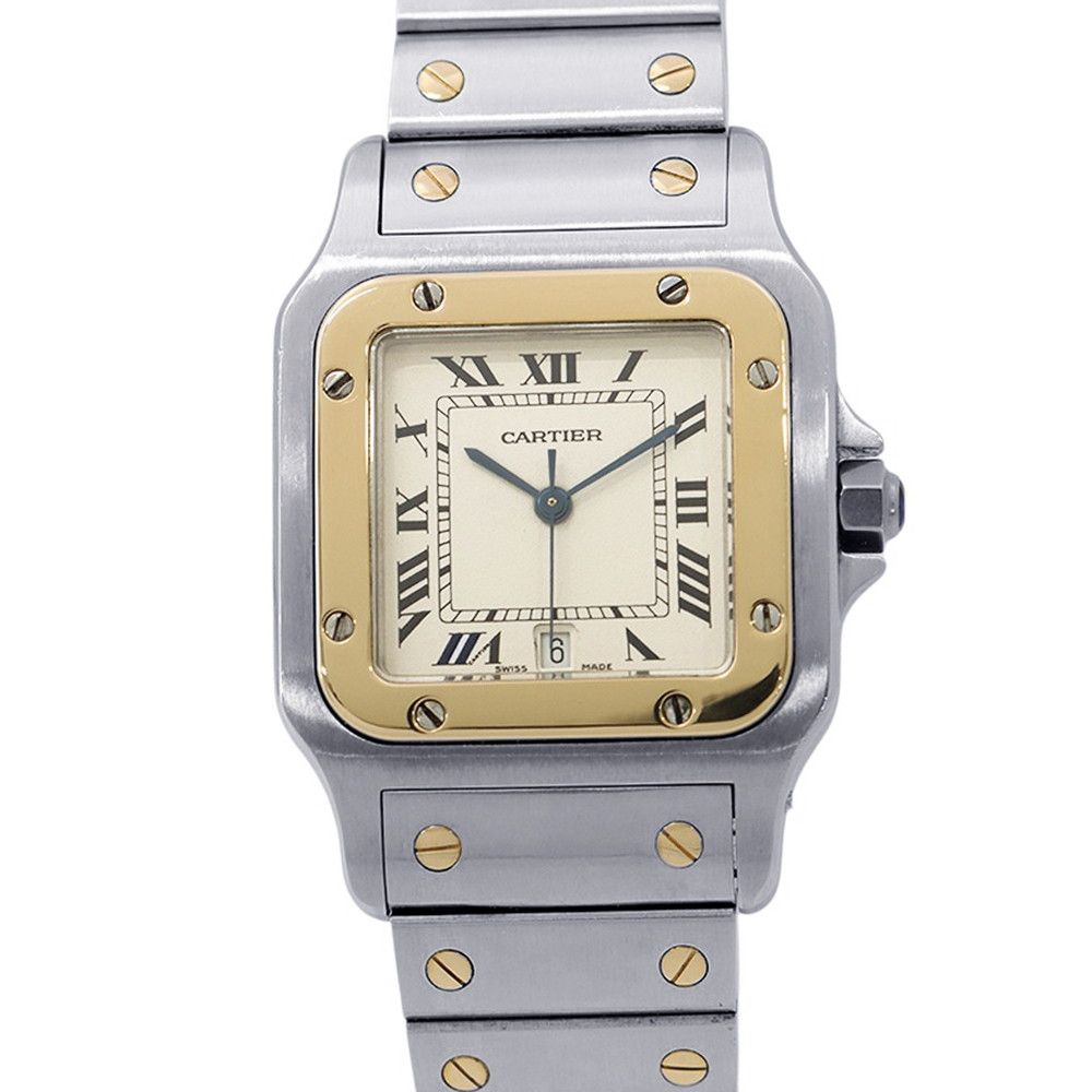 カルティエ サントスガルベ LM W20011C4 Cartier 腕時計 アイボリー文字盤