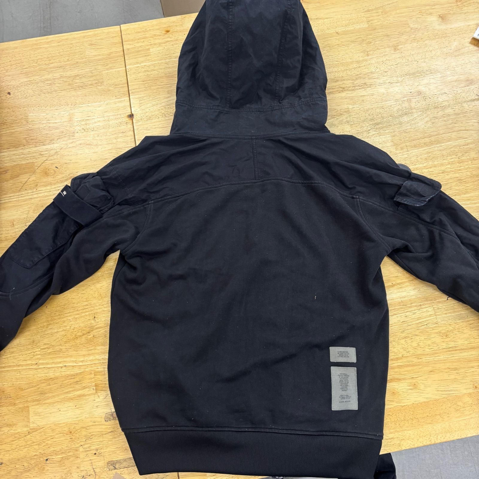 ジースターロゥ G-STAR RAW プルオーバー パーカー フーディー M 黒 