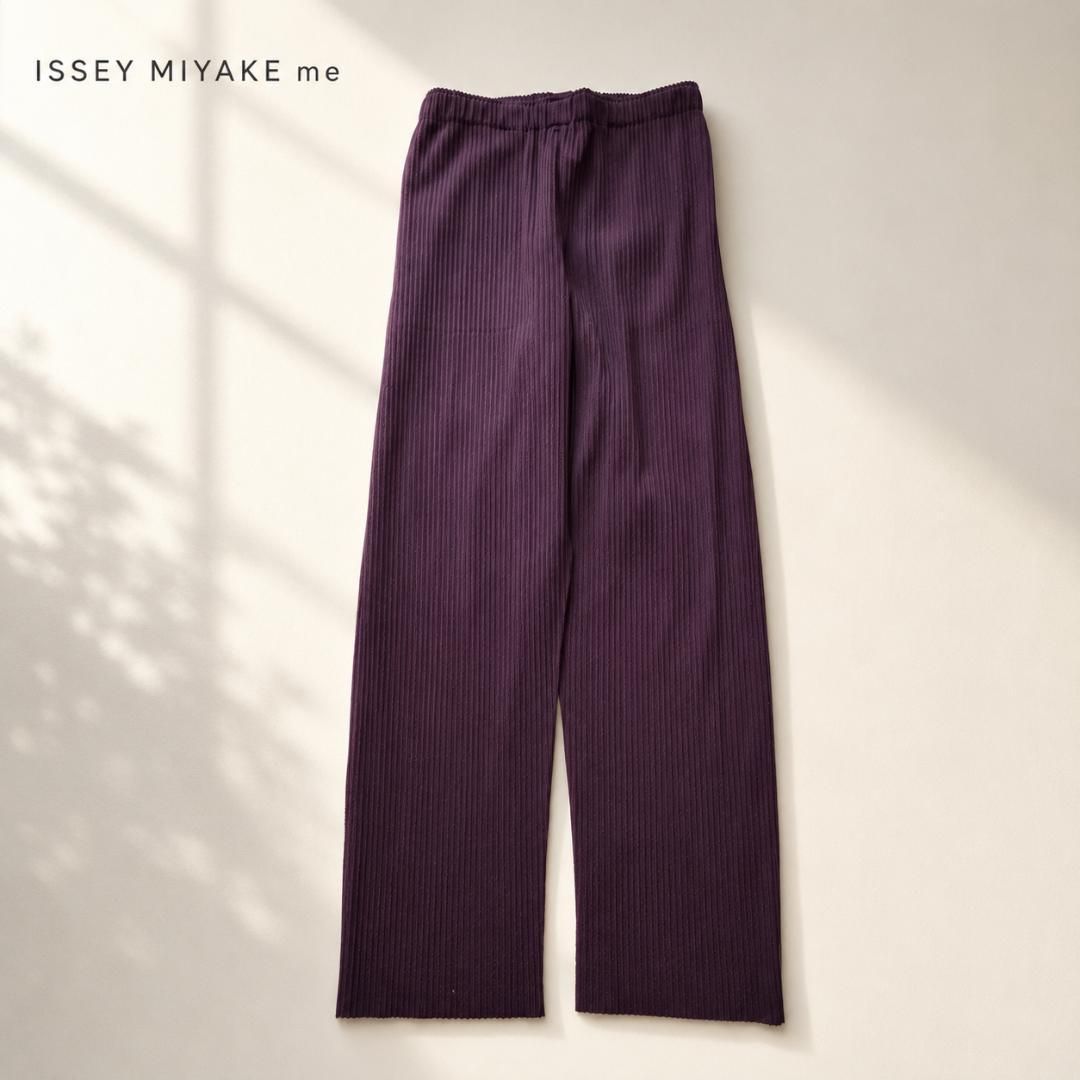 me ISSEY MIYAKE ファインニットプリーツ パンツ 極美品　D406 me ISSEY MIYAKE イッセイミヤケミー ファインニットプリーツパンツ