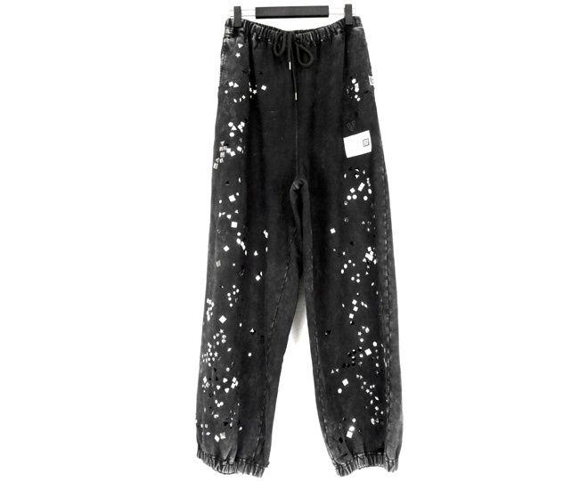 メゾン ミハラヤスヒロ Maison MIHARA YASUHIRO 【 A15PT563 】 ステッカーデザイン エンブリッシュ ブリーチ スウェット パンツ w27142