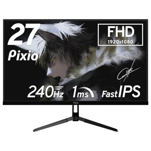 Pixio PX279 Wave ゲーミングモニター 27インチ 240Hz FHD Fast IPS 黒 ブラック HDR 2年保証 30日間返品保証