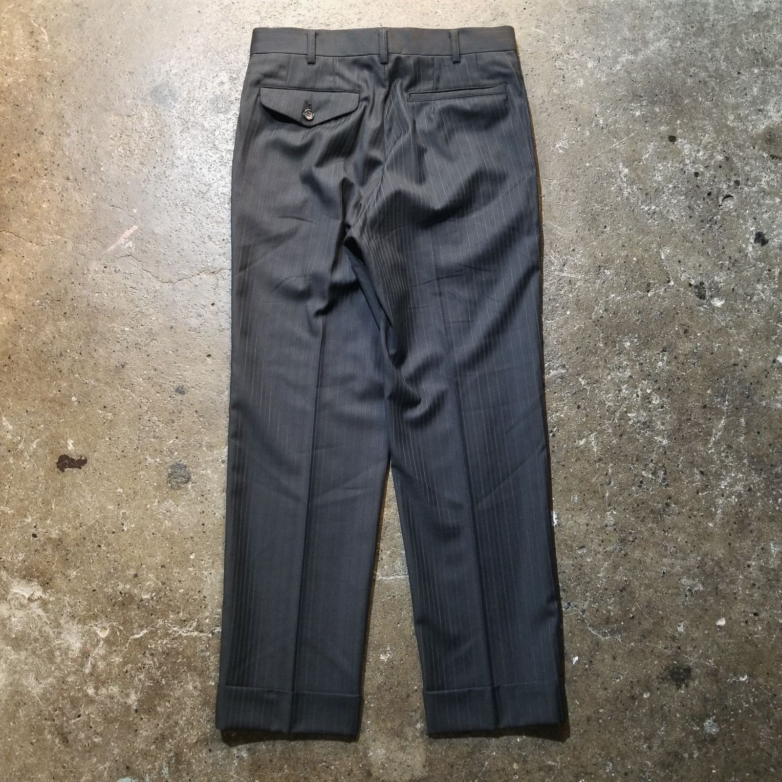 W67cm/コムデギャルソンCOMMEdesGARCONS HOMMEスラックス COMME des GARCONS HOMME DEUX 17aw ストライプ スラックス XS