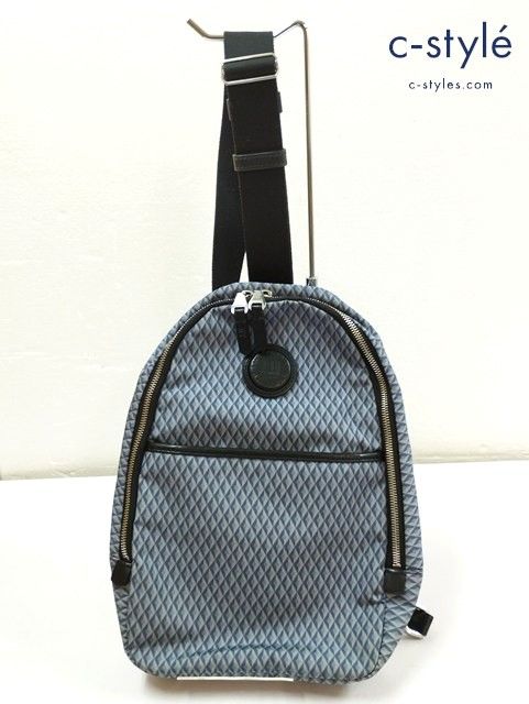 T967 [人気] dunhill ダンヒル ボディバッグ ブルー系 スリングバッグ | ★