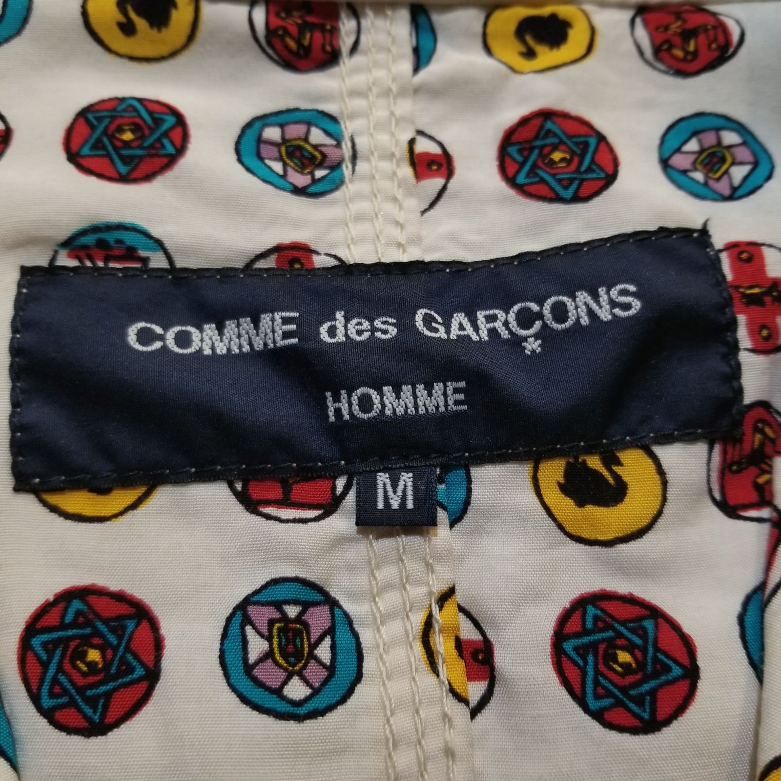 COMME des GARCONS HOMME 04ss 総柄裏地 パッカリングジャケット M 