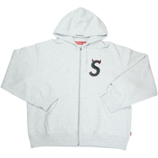 Size【L】 SUPREME シュプリーム 26SS Devil S Logo Zip Up Hooded Sweatshirt Ash Grey Sロゴジップパーカー 濃灰 【中古品-良い】 30009076