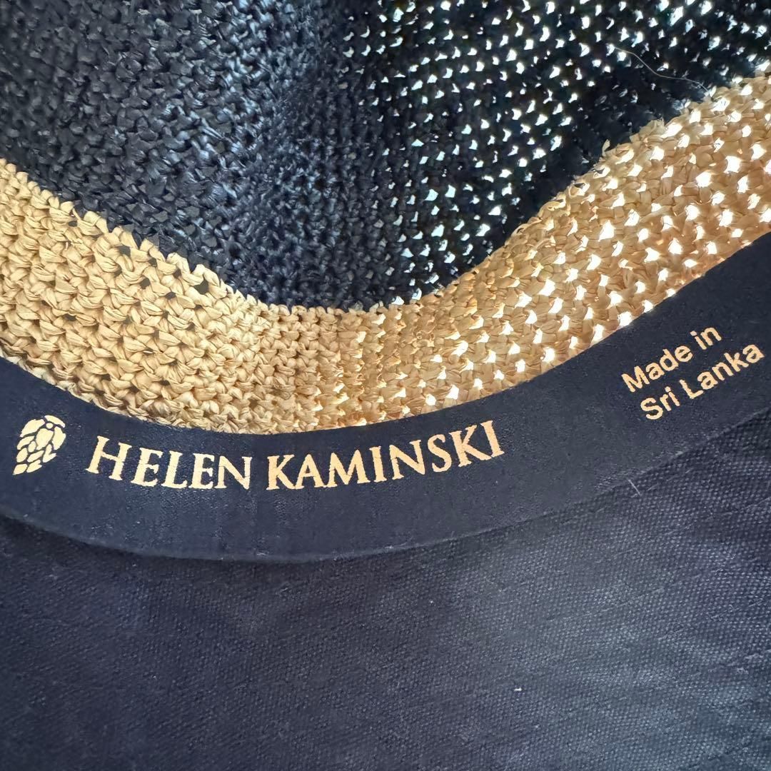 Helen Kaminski ヘレンカミンスキー ラフィア コットン コンビハット