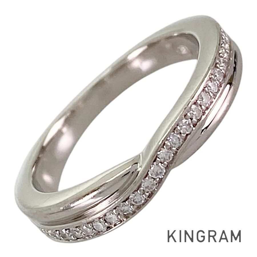 ハリーウィンストン HARRY WINSTON トリスト ワンロウ バンドリング WBDPRD1RTST Pt950 ダイヤモンド 5.5号(45-46) リング sss【中古】