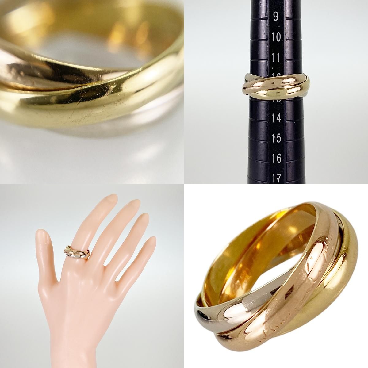 カルティエ Cartier トリニティ MM K18YG 12.5号(52-53) リング sss