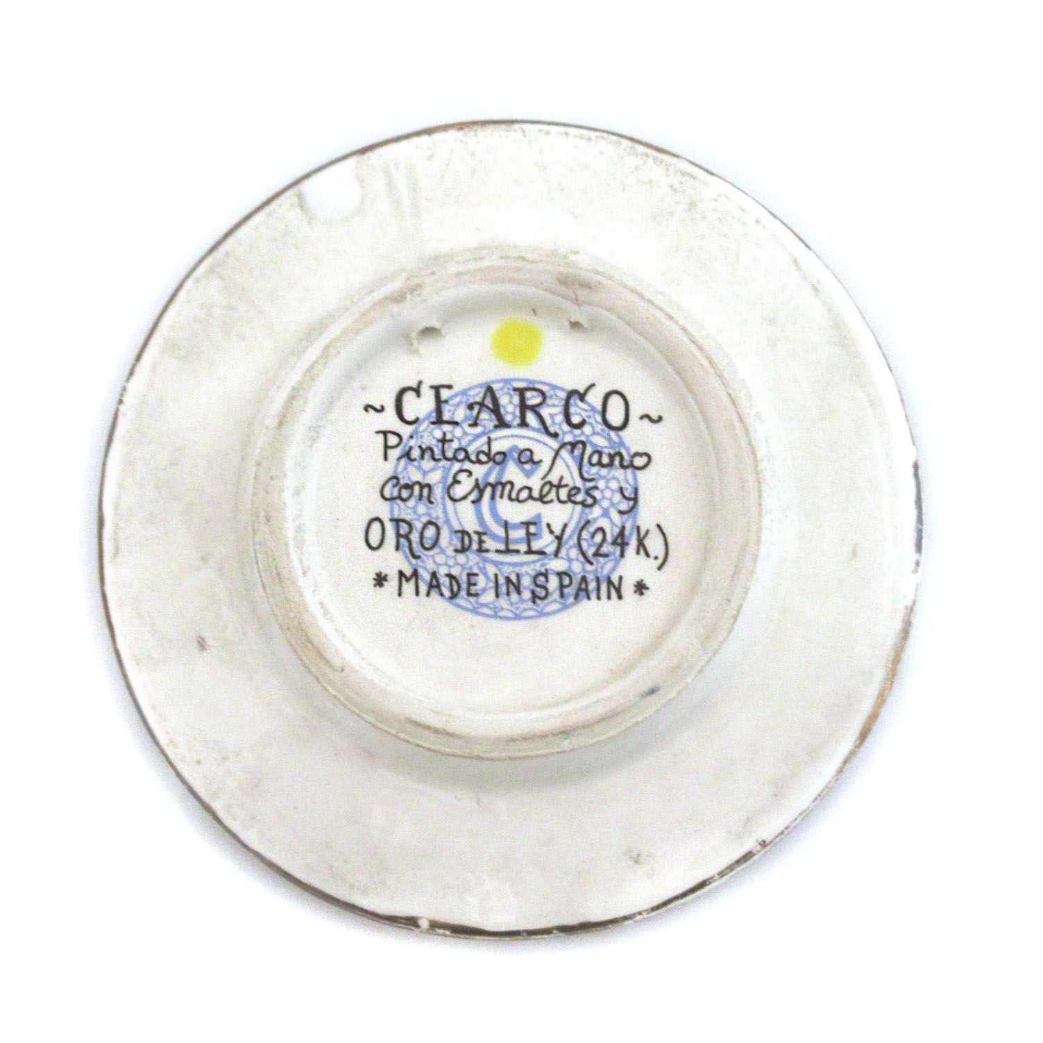 WE25505 CEARCO セアルコ セビリア焼き 24K 金彩 陶器 飾り皿 絵皿