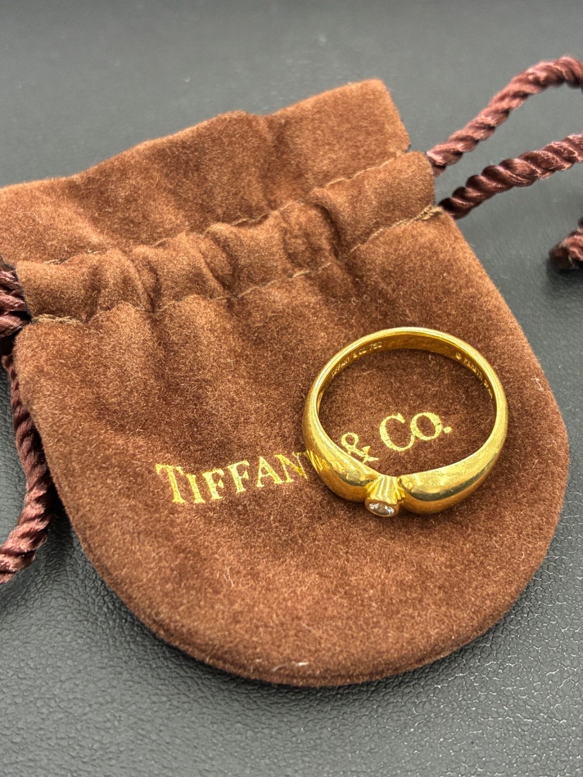 TIFFANY&Coティファニー　リング　K18 ティアドロップ