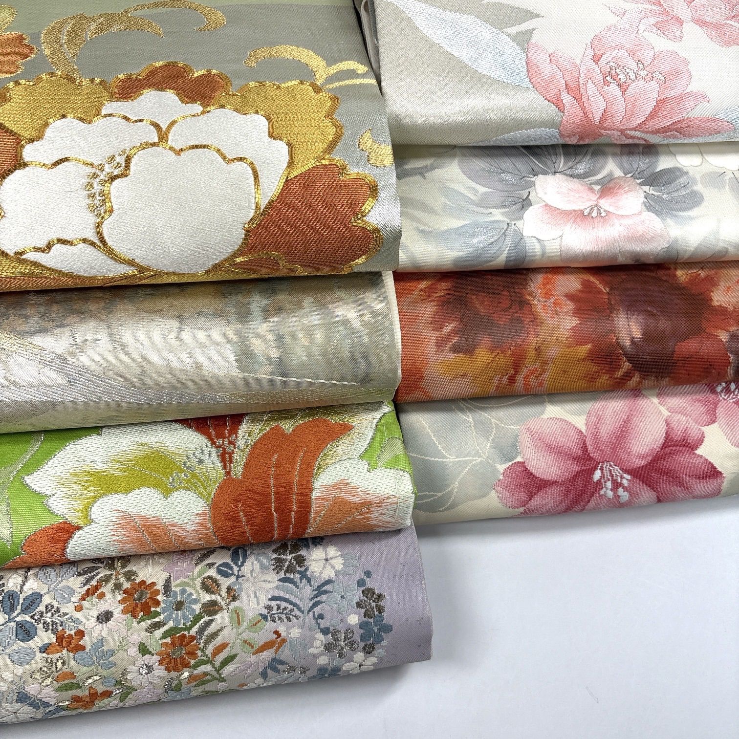 名古屋帯 8枚 正絹 帯まとめ売り【5482】同梱購入歓迎 リメイク用