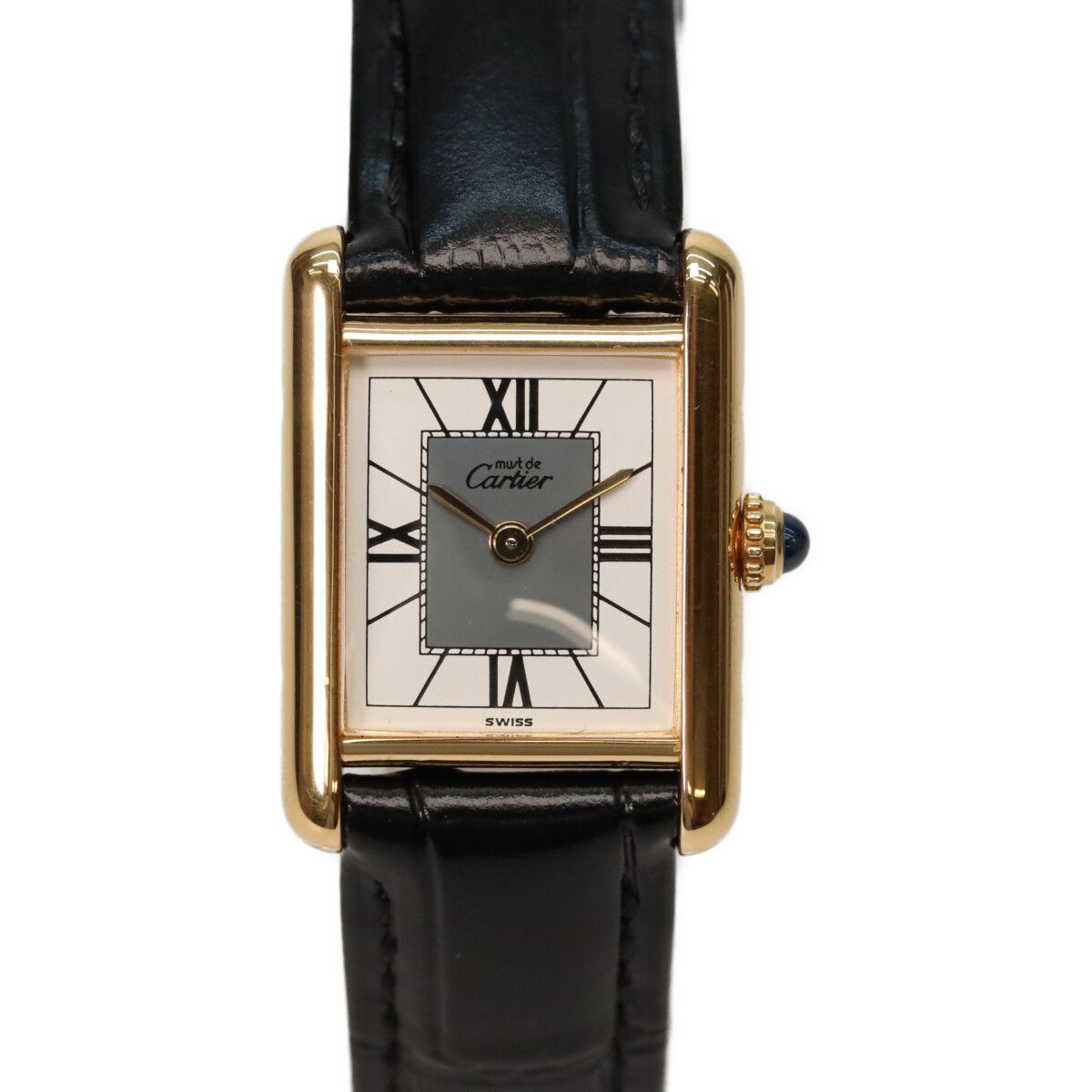 Cartier カルティエ 925 マストタンク ヴェルメイユSM QZ 革 - メルカリ