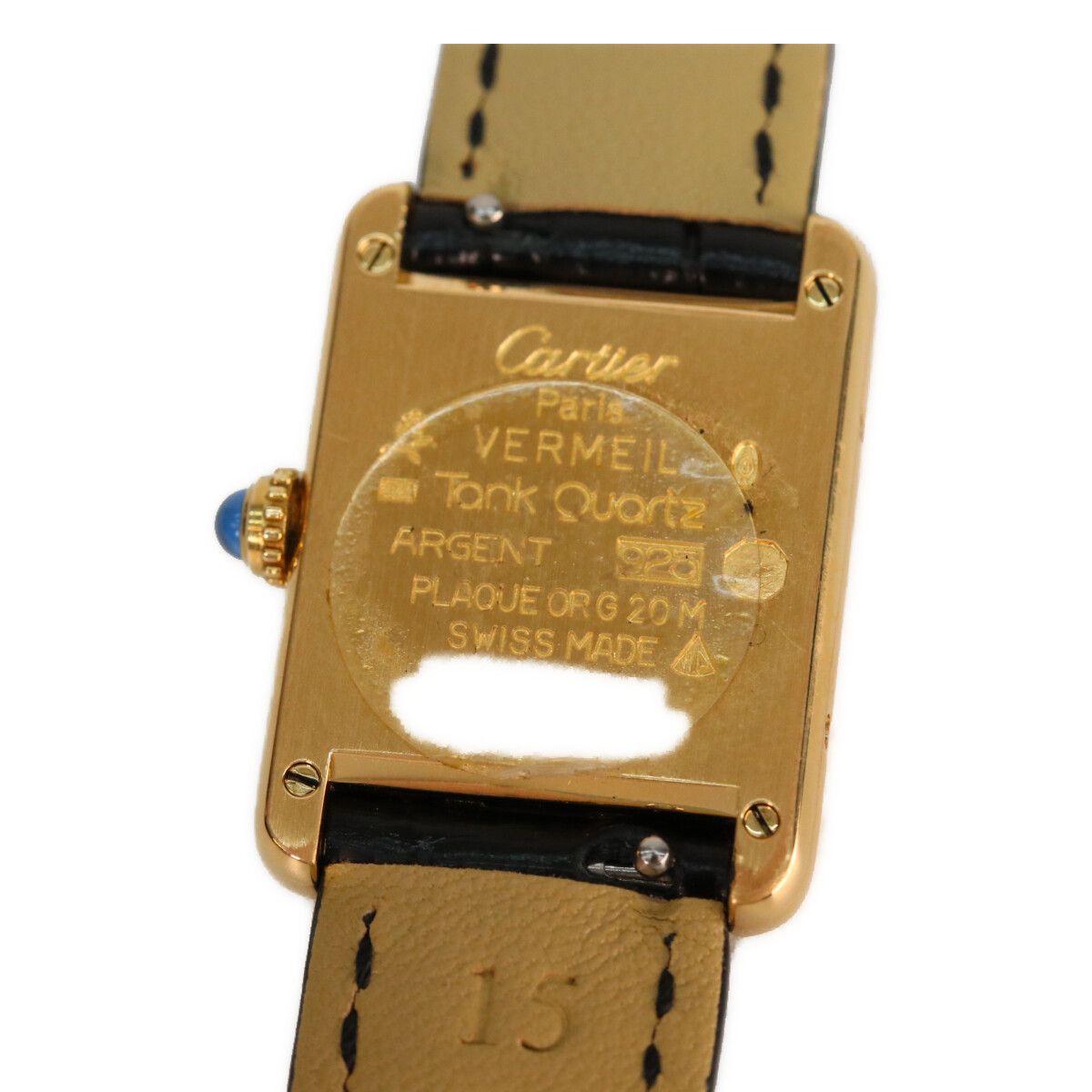 Cartier カルティエ 925 マストタンク ヴェルメイユSM QZ 革 - メルカリ