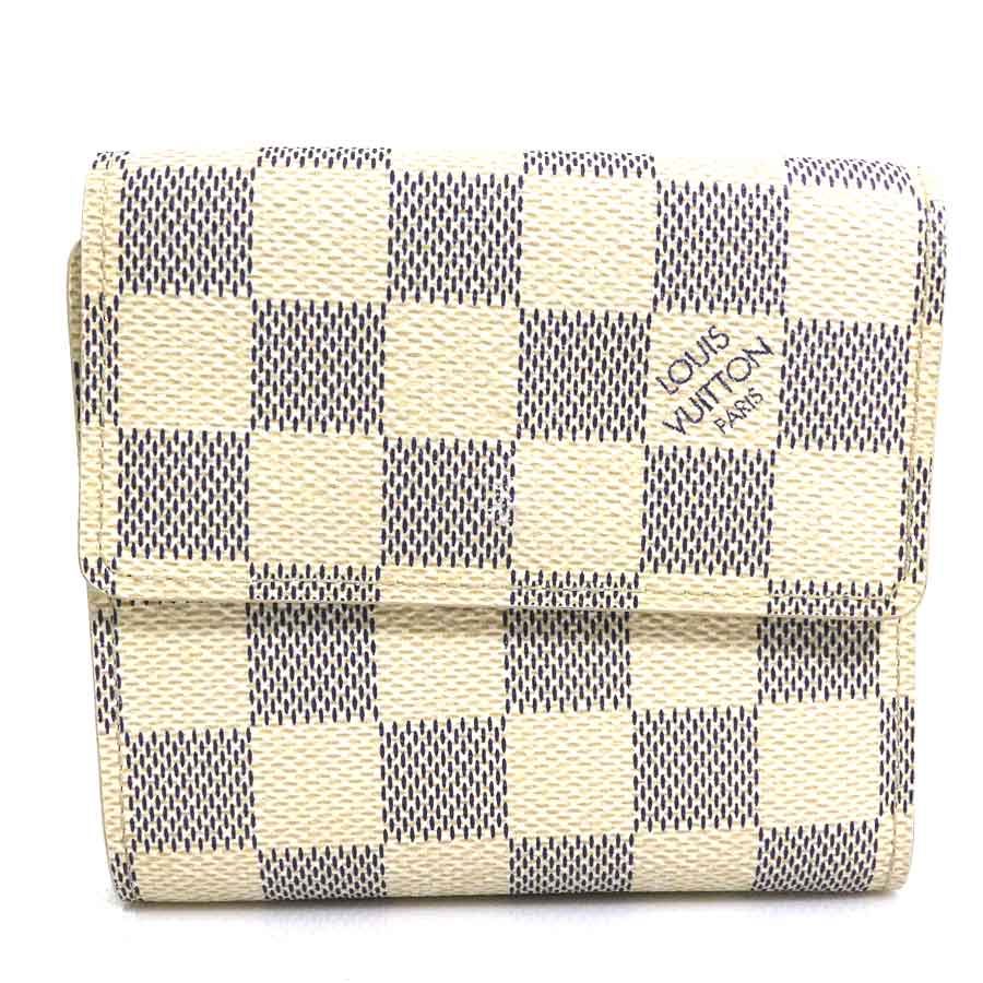 ルイ ヴィトン LOUIS VUITTON 二つ折り財布 ダミエ アズール ポルトフォイユ エリーズ N61733