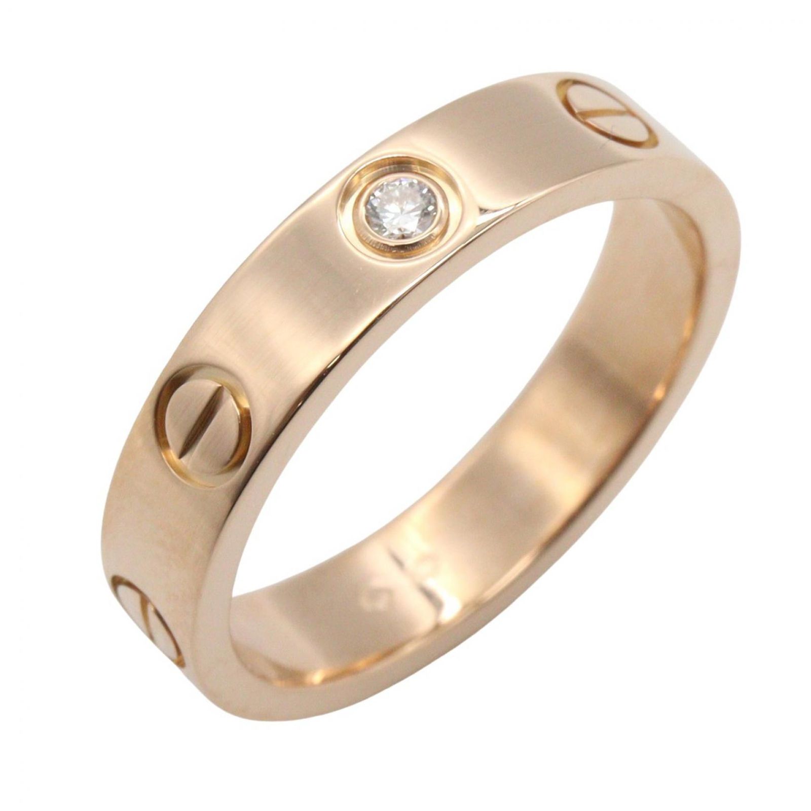 カルティエ CARTIER リング・指輪 ミニラブリング 1PD B4050700 K18PG(ピンクゴールド) ダイヤモンド ミニラブリング 1PD ユニセックス Used A