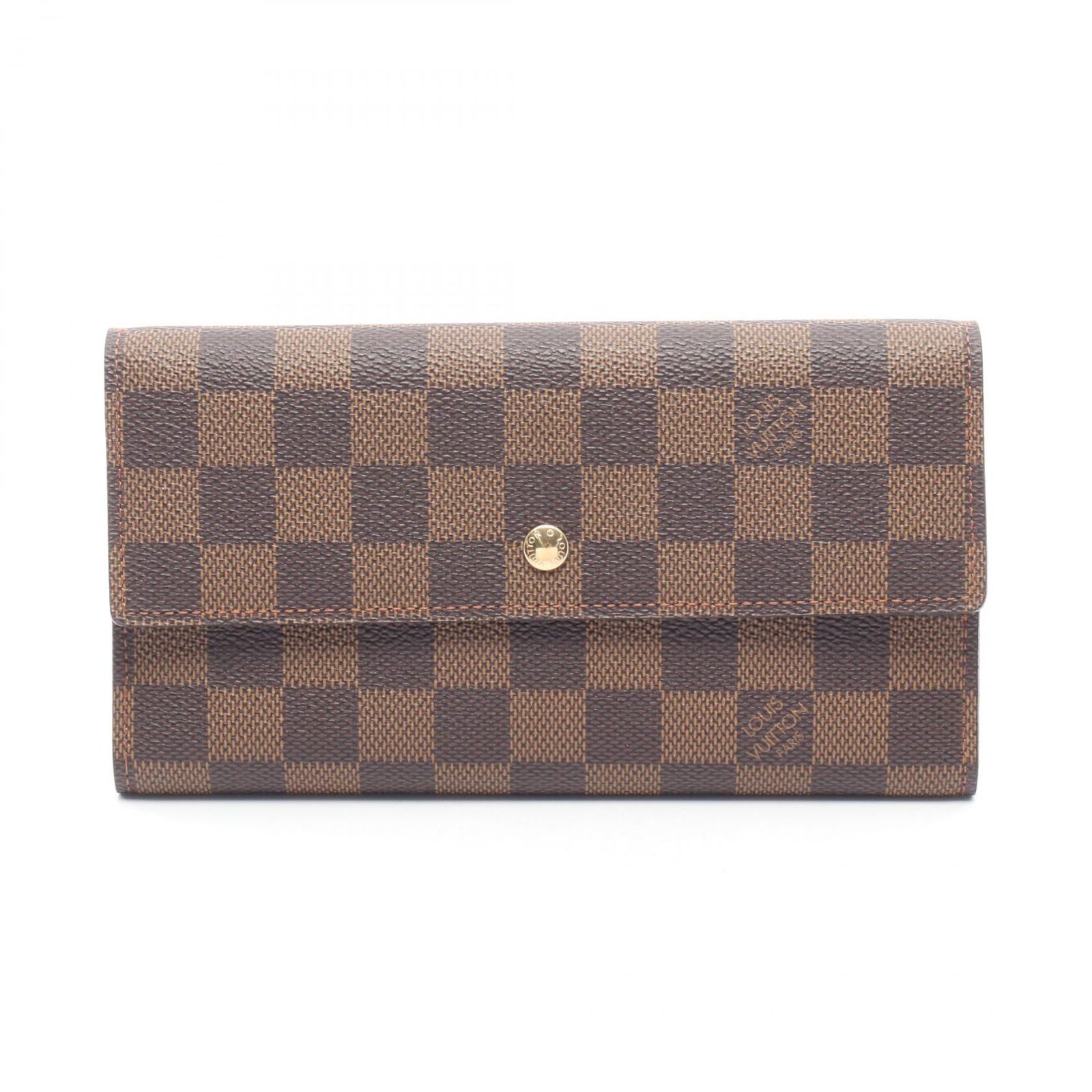 ルイ・ヴィトン LOUIS VUITTON 三つ折り長財布 ポルトトレゾール インターナショナル ダミエエベヌ N61215 レザー ポルト トレゾール・インターナショナル レディース