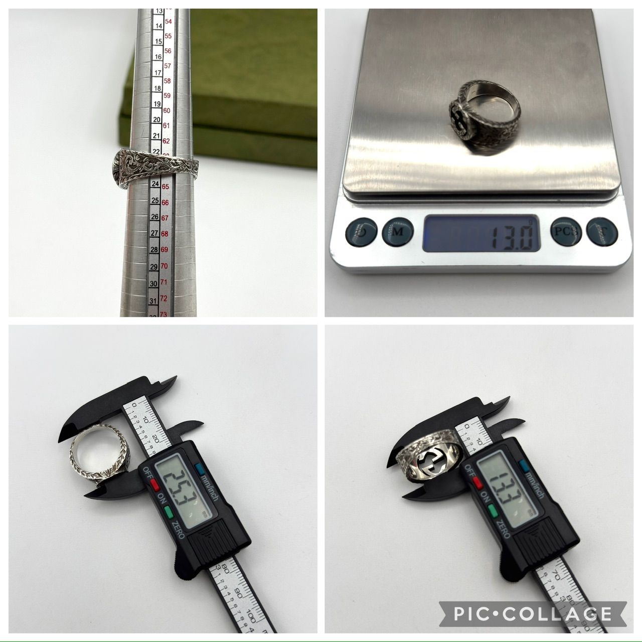 GUCCI インターロッキングg アラベスク 指輪 23号 リング 5-105-17