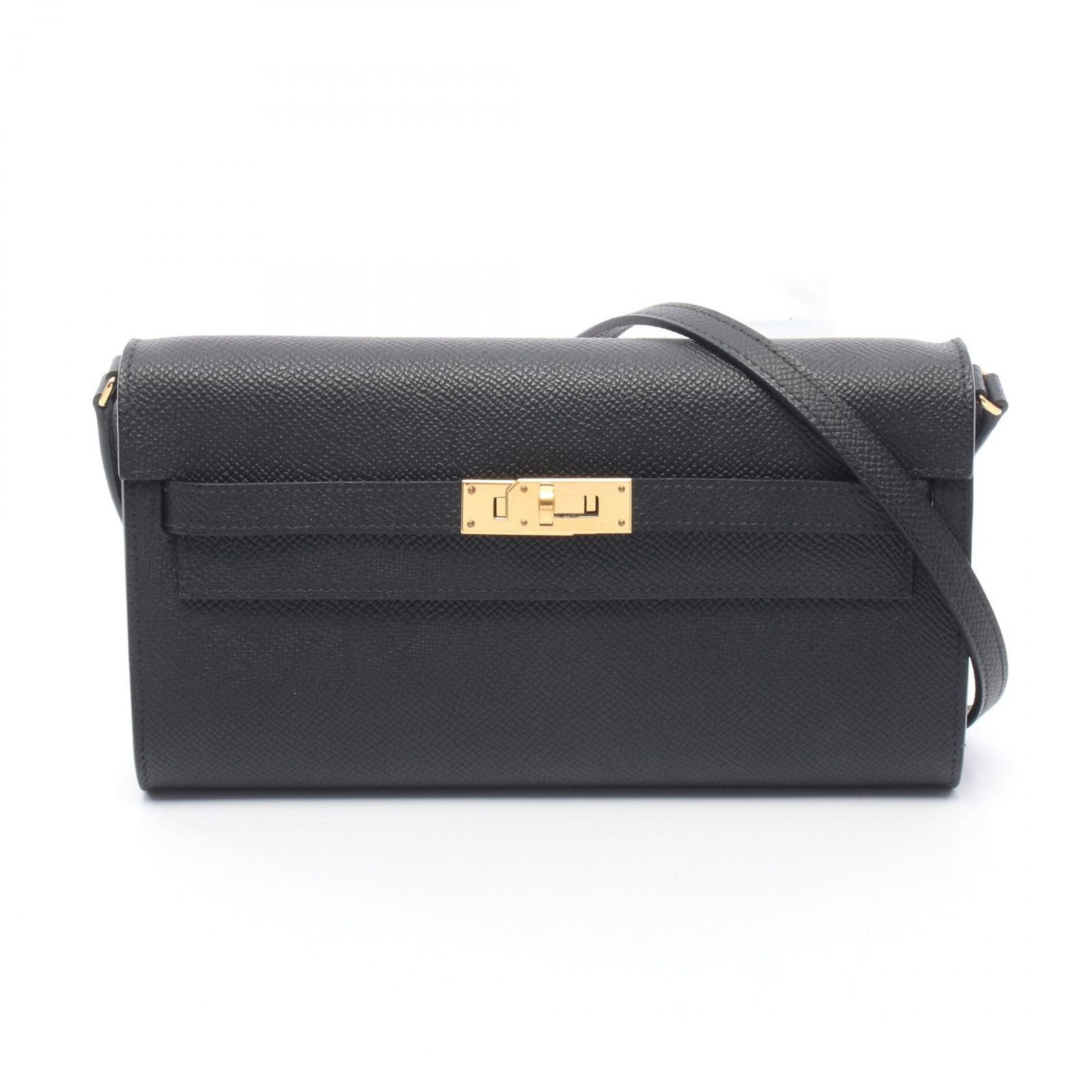 エルメス HERMES ショルダーバッグ ケリートゥーゴー ブラック レザー カーフ(牛革) ケリー トゥーゴー ブラック レディース Used A