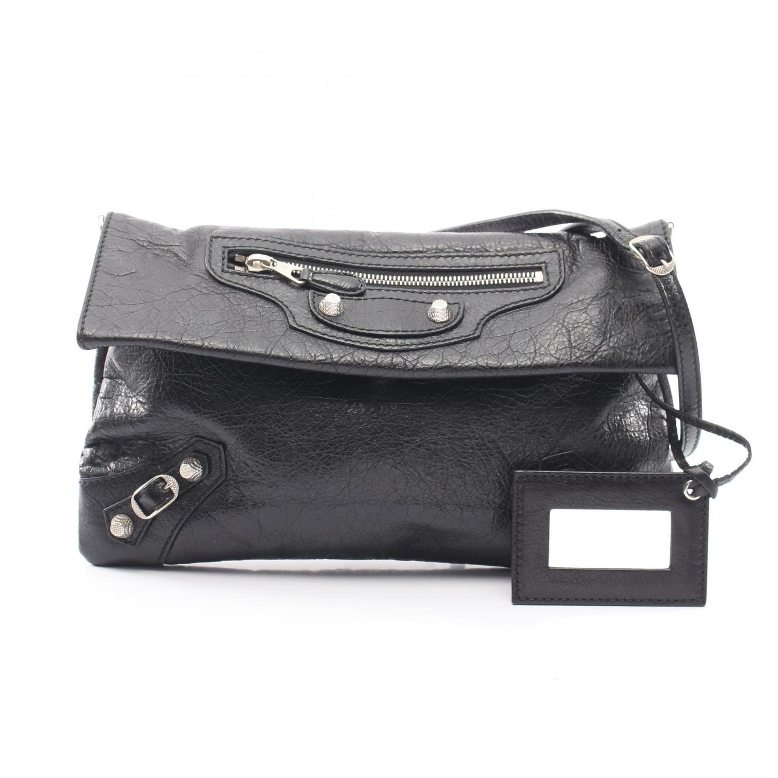 バレンシアガ BALENCIAGA セカンドバッグ クラッチバッグ ジャイアントエンベロープ 2WAY 327079 ブラック レザー ジャイアント・エンベロープクラッチ レディース