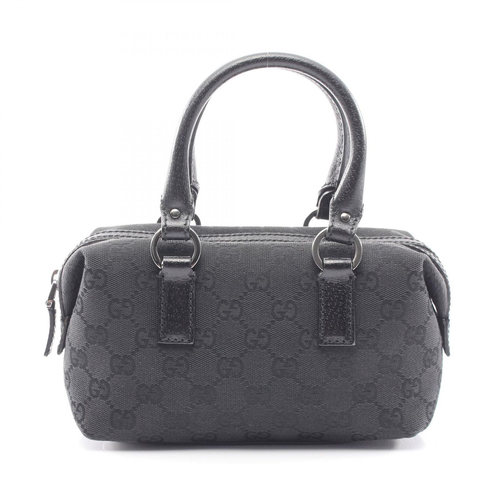 グッチ GUCCI ハンドバッグ GGキャンバス 113010 ブラック キャンバス レザー ハンドバッグ レディース Used B