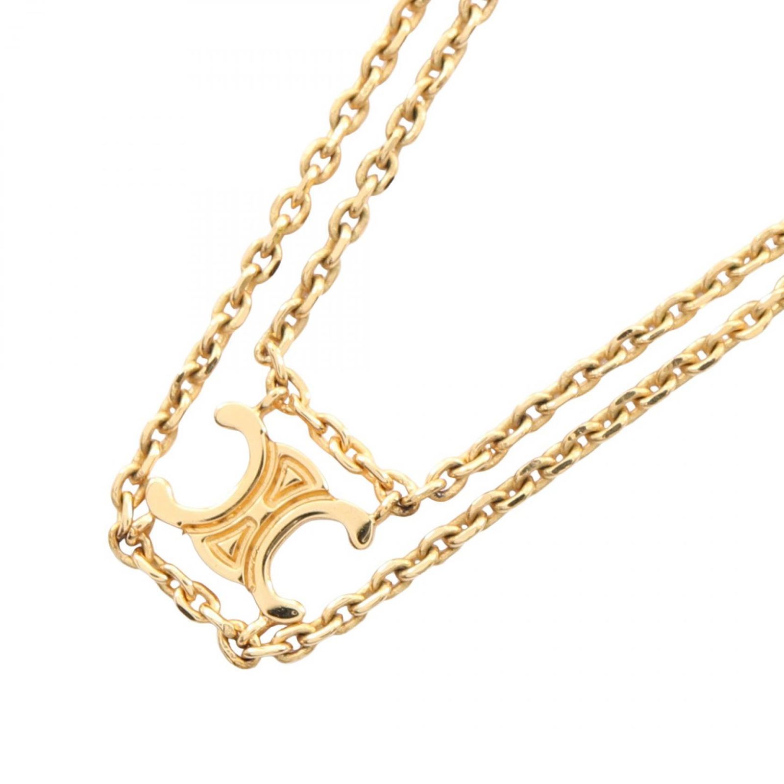 セリーヌ CELINE ネックレス トリオンフ GP（ゴールドメッキ） ネックレス レディース Used A