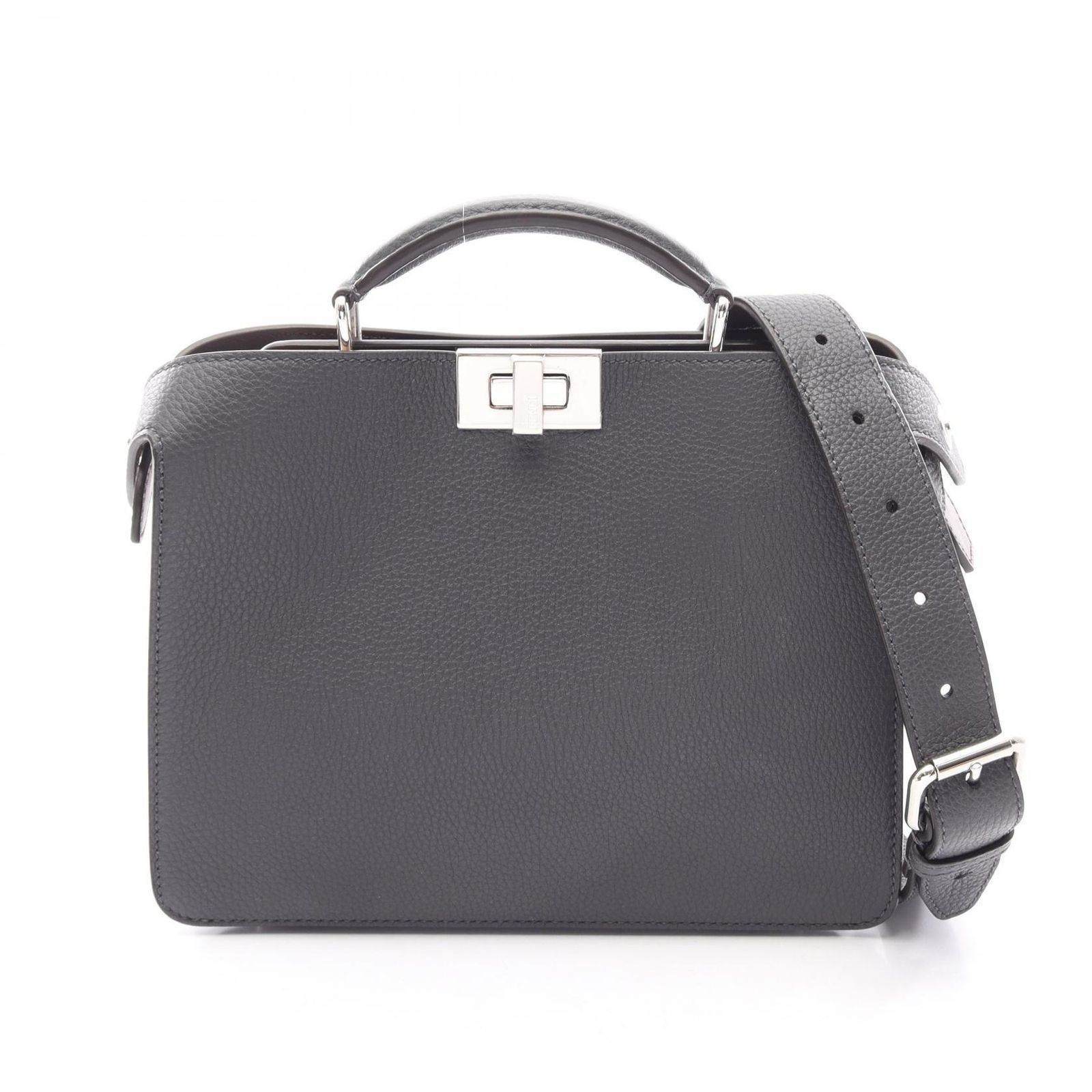 フェンディ FENDI ハンドバッグ ピーカブー ISeeU スモール 2WAY 7VA530 チャコールグレー レザー ピーカブー ISeeU スモール レディース Used A