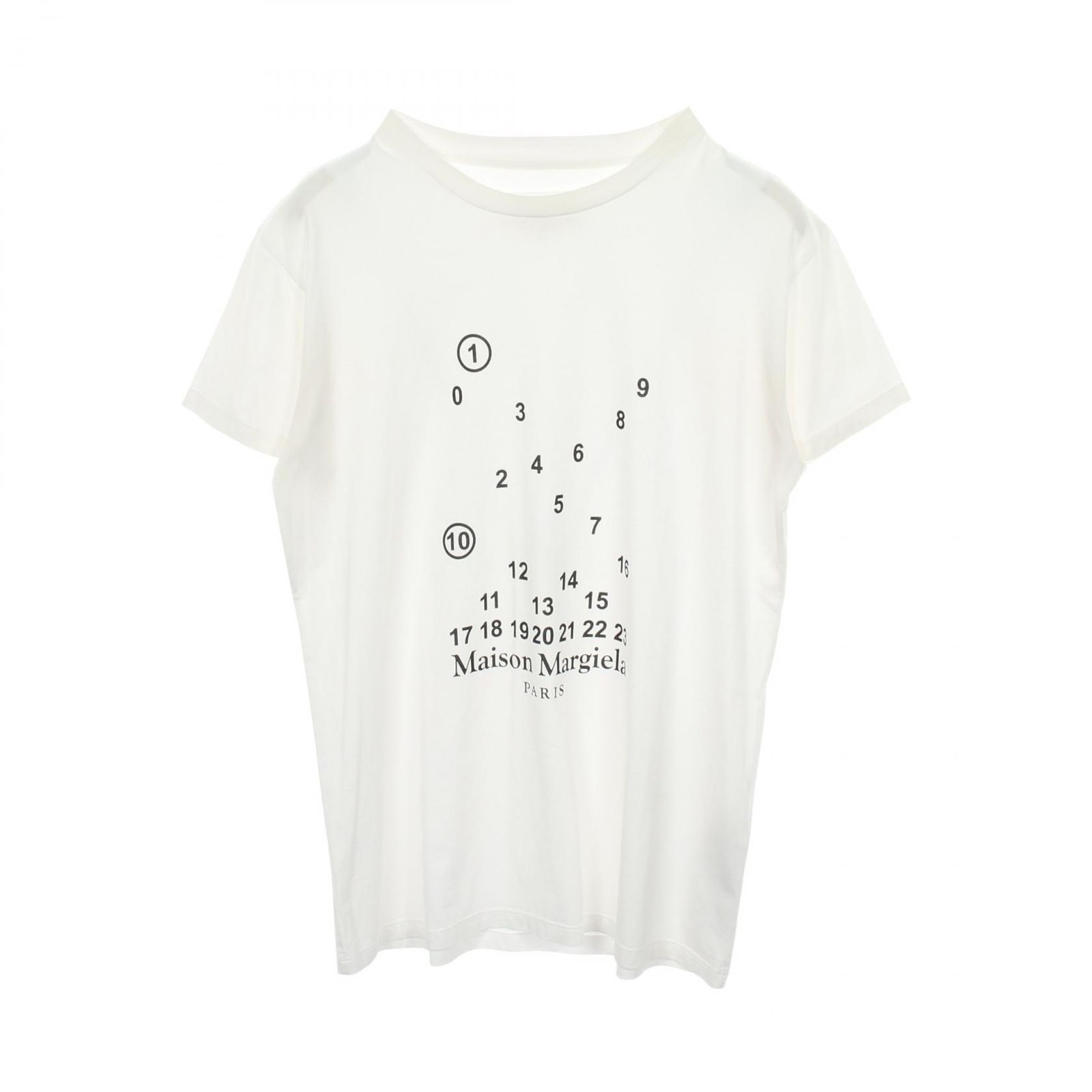 メゾンマルジェラ1 10 Maison Margiela 1 10 半袖Tシャツ ナンバーロゴ コットン Tシャツ ユニセックス Used A